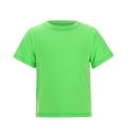 thumbnail image 1 of Khunlpohl Kid's Short Sleeve Tops Solid Color Crew Neck Shirts Summer Comfortable Running Sportswear Tshirt for Big Boys Girls, 1 of 6