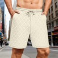 thumbnail image 1 of Khunlpohl Men's Sweat Shorts Elastic Waist Drawstring 6 Inch Casual Gym Athletic Jogger Shorts with Pockets, 1 of 7