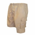 thumbnail image 1 of Khunlpohl Mens Cargo Shorts with Pockets Summer Workout Hiking Running Shorts Pants with Drawstring Elastic Wasit, 1 of 3