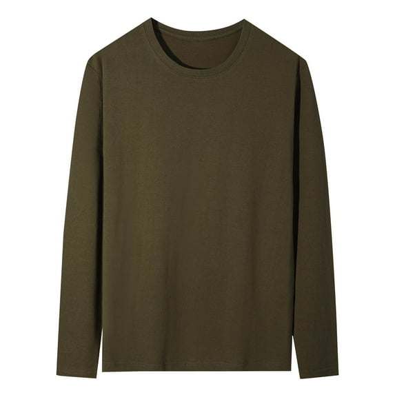 Khunlpohl Plus Size Shirts for Womens Long Sleeve Basic Tops Loose Crew Neck Pullover Layer Fall Tee Outfits M-5XL