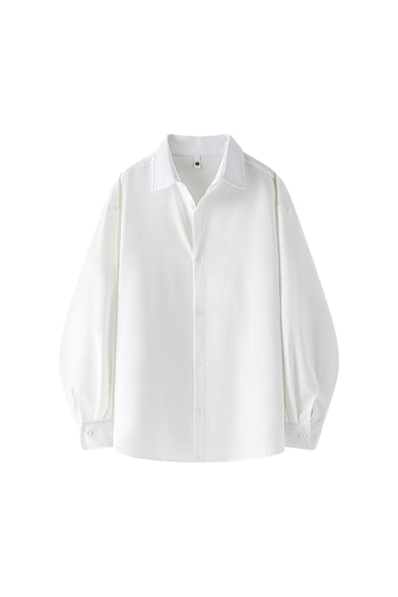 S-5XL Women Plus Size Blouse Button down V Neck Collared Tops Loose Casual Business Work Shirts