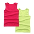 thumbnail image 1 of Khunlpohl Toddler Boy's Sleeveless Tank Tops Kids Girls Summer Basic Cotton Shirts Athletic Undershirts T Shirts 2 Pack, 1 of 3