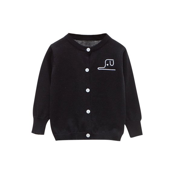 Khunlpohl Toddler Kids Sweaters Cardigan Button down School Uniform Long Sleeve Knit Tops Outwear