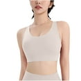 thumbnail image 1 of Khunlpohl Women's Athletic Tank with Bra Sports Crop Tops Summer Sleeveless Scoop Neck Workout Gym Yoga Top, 1 of 4