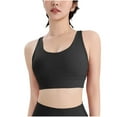 thumbnail image 1 of Khunlpohl Women's Athletic Tank with Bra Sports Crop Tops Summer Sleeveless Scoop Neck Workout Gym Yoga Top, 1 of 4