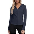 thumbnail image 1 of Khunlpohl Womens Jacket Sun Protection Hooded Long Sleeve Hiking Zip up Lightweight Summer Athletic Jackets, 1 of 7