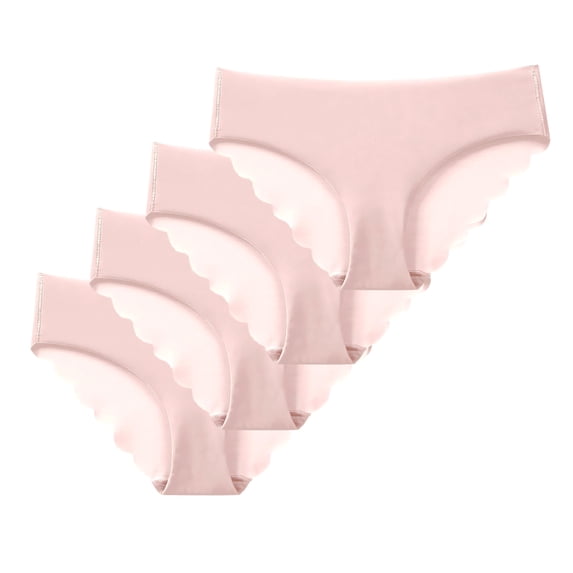 Khunlpohl Womens Underwear Seamless High Waisted Briefs Stretch Breathable Full Coverage Ladies Panties 4 Pack