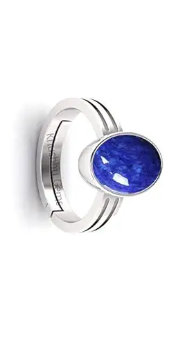Khushbu Gems 10.25 Ratti Natural Tiger Eye Gemstone Silver Ring - Certified Astrological Jewelry For Men & Women