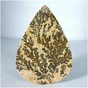 Khushi Gems 103.10Cts Dendritic Opal Pear Cabochon Loose Gemstone, New, Genuine / Natural