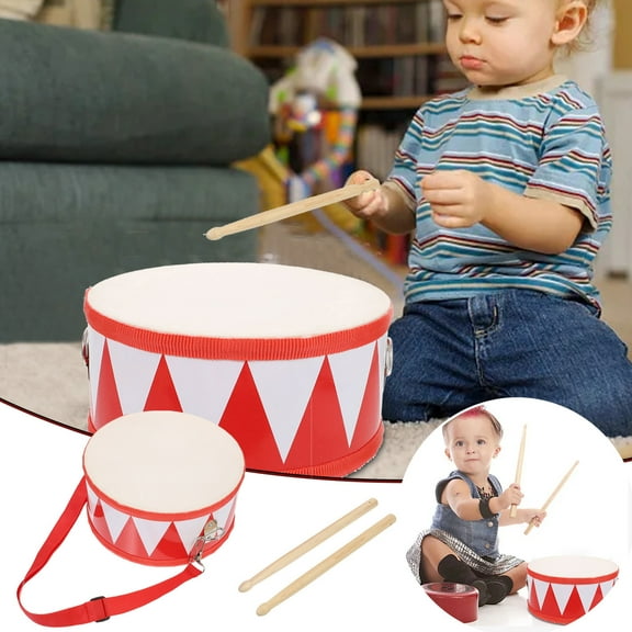 Ki-Ds Musical Instruments- Drum Set for_tod-Dlers 1-3 Ki-Ds Jazz Drum Modern Boho Ba-By Drum Set with Neutral Colors Percussion Instruments Ki-Ds Presc-Hool Educa-Tional 3+ Bo-Ys Gi-Rls Gifts