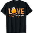 thumbnail image 1 of Ki Love Pumpkin Thanksgiving Nurse Costume Leopard Plaid T-Shirt, 1 of 4