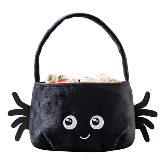 Ki-ds Halloween Pumpkin Trick or Treat Bag, Non-Woven Candy Bucket Hand Basket for Party Decorations