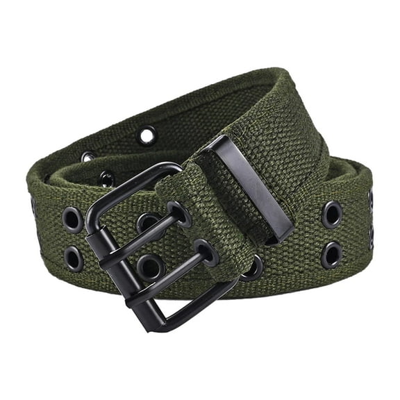 KiBcsLic Belt with double eyelets and holes on the waistband for dating pants accessories 110cm