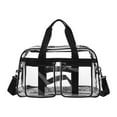 thumbnail image 1 of KiBcsLic Clear Tote Bag Fashion Women's Shoulder Bag for Music Festival Sports Travel Black, 1 of 9