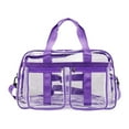 thumbnail image 1 of KiBcsLic Clear Tote Bag Fashion Women's Shoulder Bag for Music Festival Sports Travel Purple, 1 of 9