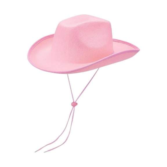 KiBcsLic Cowboy Hat Adults Comfortable Cowgirl Hat for Party Favor Performance Events Pink