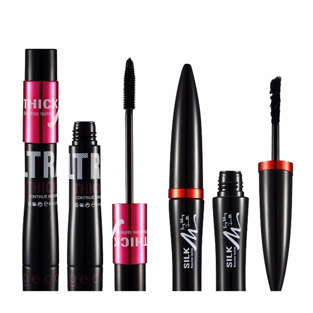 KiRimity Telescopic Mascara Curler Eyelashes + Makeup Thick Natural Fiber Grafted Mascara