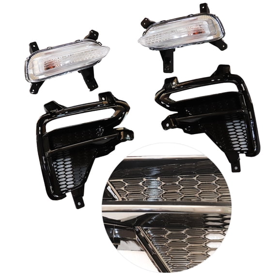 Kia Forte 2019 2020 Signal DRL Daytime Running Light Fog Lamp, A Pair Halogen Fog Lamps Front Pair Driver Left and Passenger Right Side