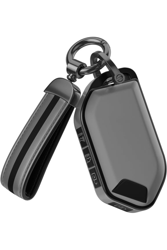 for Kia Key Fob Cover Accessories,Matte TPU Material, with a Cute Leather Keychain,for Telluride,Carnival,K5 gt lineK5ForteK4Sorento, Sportage and Other Models. (Matte Gray, Model-1)