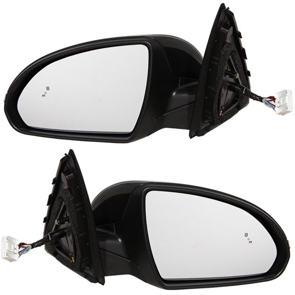 For Kia Optima 2016-2020 Door Mirror Driver and Passenger Side Pair Power Heated w/ Memory Adjust System, Blind Spot Detection & Signal Indicator PTM | KI1320205, KI1321205 | 87610-D5050, 87620-D5050