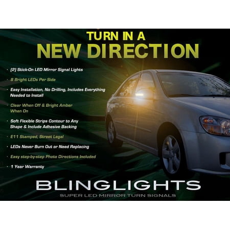 Kia Spectra Spectra5 LED Side Mirror Turnsignals LEDs Mirrors Turn Signals Lights Signalers Lamps