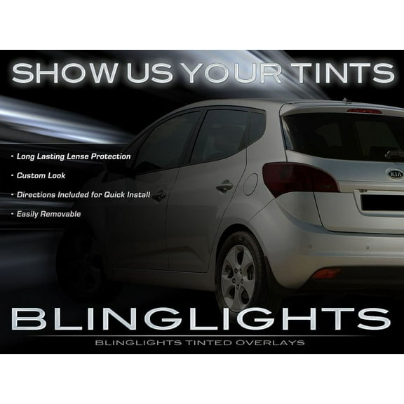 Kia Venga Tint Smoke Overlays for Taillamps Taillights Tail Lamps Lamp Lights Tinted Smoked Film