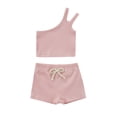 thumbnail image 1 of Kiapeise 2Pcs Little Baby Girls Summer Outfits Toddlers Leisure Tie-dye Sleeveless Tanks Tops + Shorts Set, 1 of 9
