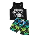 thumbnail image 1 of Kiapeise Baby Boy Summer Outfits Sleeveless Tank Tops Shorts 2 Pcs Tracksuit, 1 of 8