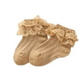 thumbnail image 1 of Kiapeise Baby Kids Girls Princess Short Socks Lace Ruffle Frilly Trim Cotton Ankle Socks, 1 of 2