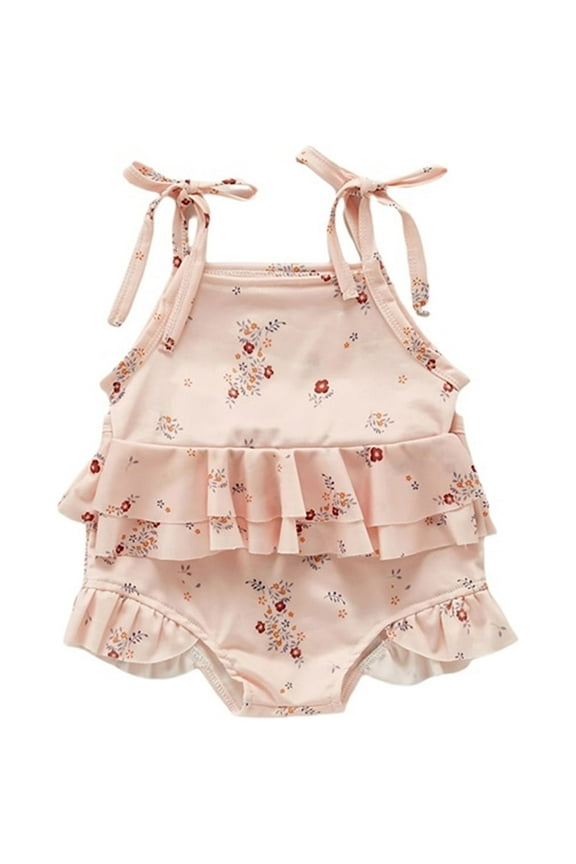 Baby Toddler Girl Swimsuit 3 6 9 12 18 24 Months Long Sleeve Ruffle Backless Bathing Suit Cute Swimwear