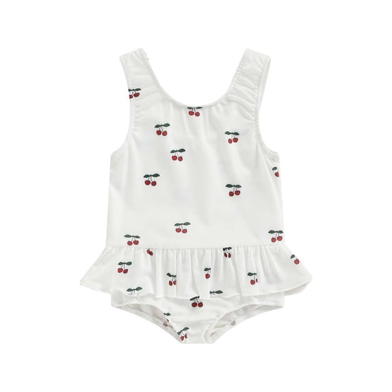 Kiapeise Infant Toddler Baby Girl Swimsuit Sleeveless Ruffle One Piece Bathing Suit Swimwear, Kid Girl One Piece Swimsuit Sunsuit