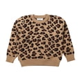 thumbnail image 1 of Kiapeise Kids Baby Long Sleeve Leopard Top Fashion Long Sleeve Round Neck Knitwear for Kids Baby Boys Girls, 1 of 8