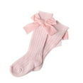 thumbnail image 1 of Kiapeise Knitted Warm Knee High Socks for Toddler Girls Bowknot Anti-Slip Mid Long Socks Knee High Tube Soft Cotton Long Stockings, 1 of 2