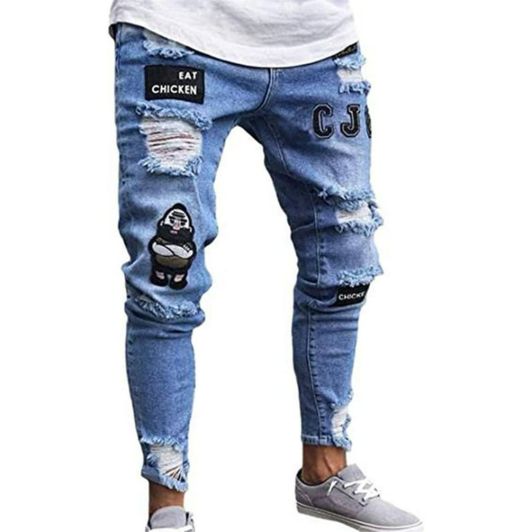 Ripped comfort fit jogger jeans