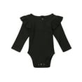 thumbnail image 1 of Kiapeise Newborn Baby Girl Autumn Winter Ruffle Knitted Romper Bodysuit Long Sleeve Jumpsuit Top One-Pieces, 1 of 6