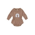 thumbnail image 1 of Kiapeise Newborn Baby Girl Rainbow Romper Bodysuit Long Sleeve Sleeveless Spring Fall Jumpsuit Infant Clothes Outfits, 1 of 7