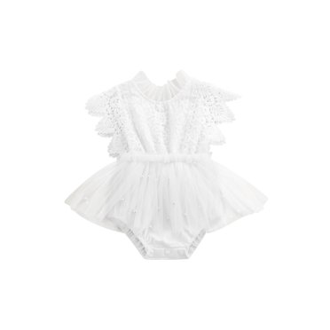 Infant Clothes Girls Ruffle Sleeveless Baby Girls' Dresses Rompers Bodysuit With Headband Two Pieces Set Baby Girl Summer Outfits 6-9 Months Baby Girls Clothes