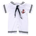 thumbnail image 1 of Kiapeise Newborn Kids Baby Boy Summer Clothes Short Sleeve Romper Sailor Jumpsuit One-piece Bodysuit Outfits, 1 of 5