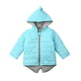 thumbnail image 1 of Kiapeise Todddler Kids Baby Boys Girls Dinosaur Hooded Coat Jacket Winter Toddler Thick Outwear 1-7 Years, 1 of 4