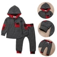 thumbnail image 1 of Kiapeise Toddler Baby Boy Girls Unisex Clothes Warm Hooded Sweatshirt+Pants 2Pcs Outfits, 1 of 8