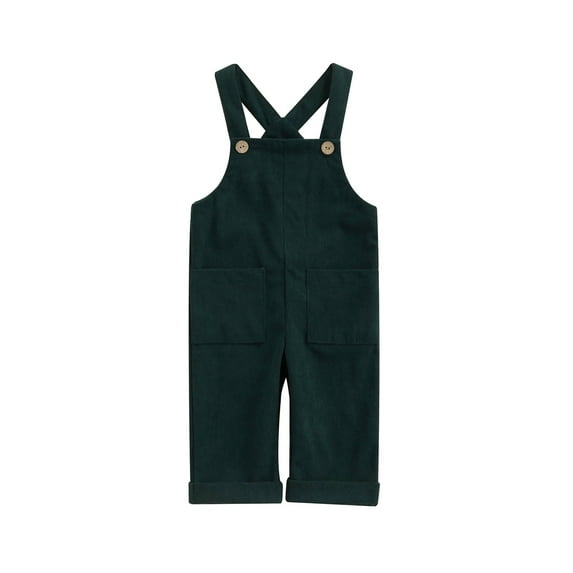 Kiapeise Toddler Baby Boys Girls Overall Sleeveless Corduroy Jumpsuit Casual Bodysuit