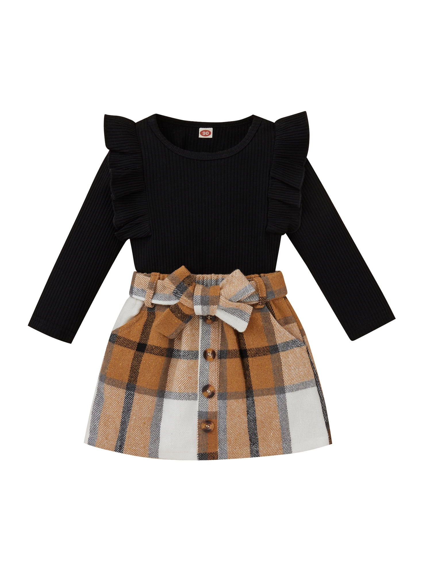 Black corduroy top skirt 75