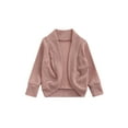 thumbnail image 1 of Kiapeise Toddler Girl Knit Cardigan Solid Color Sweater Knitwear Cardigan Sweater Outwear, 1 of 9