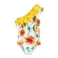 thumbnail image 1 of Kiapeise Toddler Girl Swimsuit One Piece Swimwears, One Shoulder Pineapple Watermelon Sunflower Toddler Girl Bathing Suit, 1 of 6