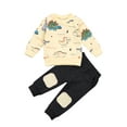 thumbnail image 1 of Kiapeise Toddler Kid Baby Boys Clothes Long Sleeve Dinosaur Top Pullover Sweatshirt Long Pants 2Pcs Casual Outfits 6M-4Y, 1 of 5