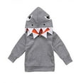 thumbnail image 1 of Kiapeise Toddler Kids Boys Girls Shark Hooded Tops Hoodie Jacket Coat Outerwear 1-6T, 1 of 7