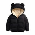 thumbnail image 1 of Kiapeise Winter Infant Kids Baby Girls Boys Down Parkas Coat 3D Ears Hooded Long Sleeve Zipper Solid Warm Outfits, 1 of 5