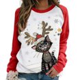thumbnail image 1 of Kiapeise Women Christmas Sweatshirt Casual Long Sleeve Printed Pullover Winter Loose Crew Neck Xmas Top, 1 of 3