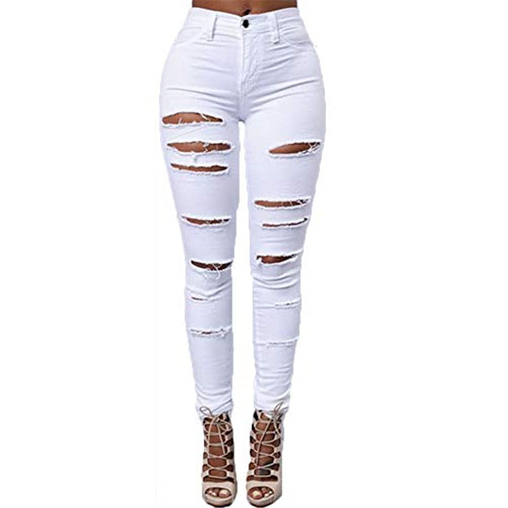 Womens High Waist Jeans Sexy Black And Blue Elastic Skinny Pencil Pants,  Plus Size Zipper Wash Denim Trousers From Vogoking, $36.35 | DHgate.Com