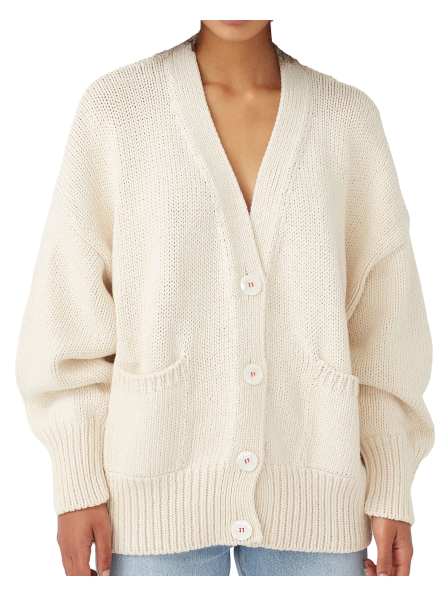Kiapeise Women Oversized Button Up Knit Cardigans Loose Casual
